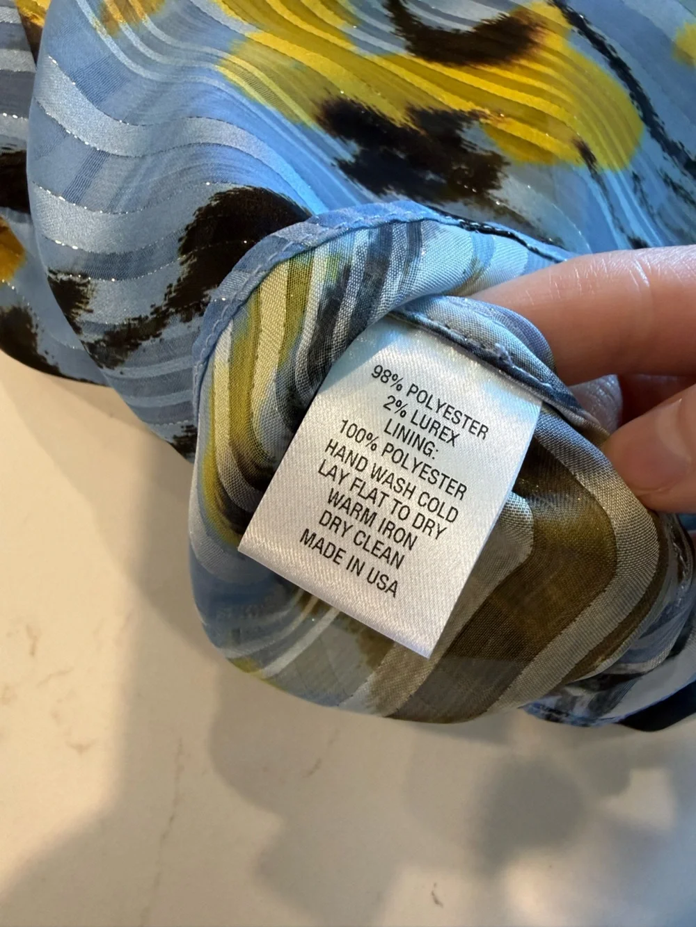Pearl By Lela Rose Multicolor Flounce Sleeveless Blouse Size 8